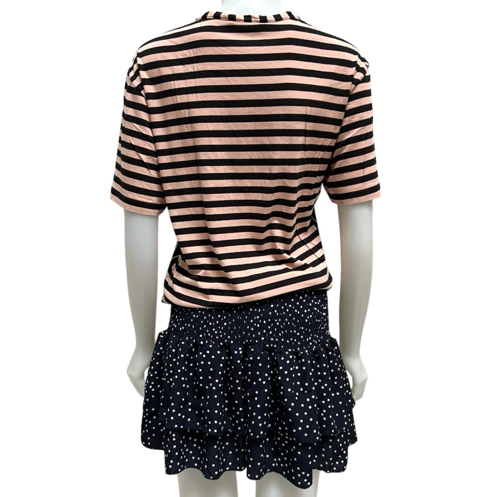 SEE BY CHLOE Black and White Graphic Boxy Tee Striped Nautical Artsy Coastal - Picture 5 of 16